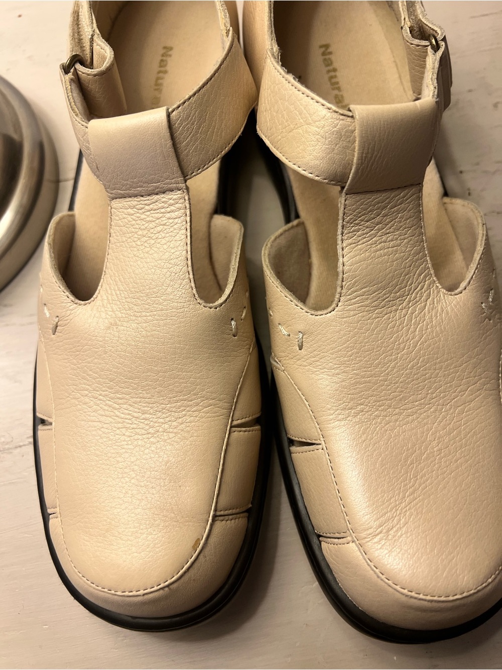 Naturalizer ivory fisherman sandals size 11 N New